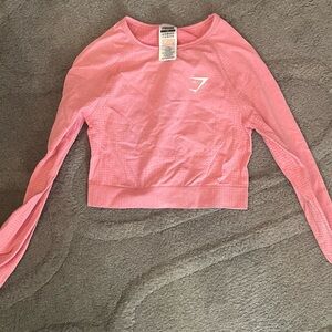 pink athletic long sleeve